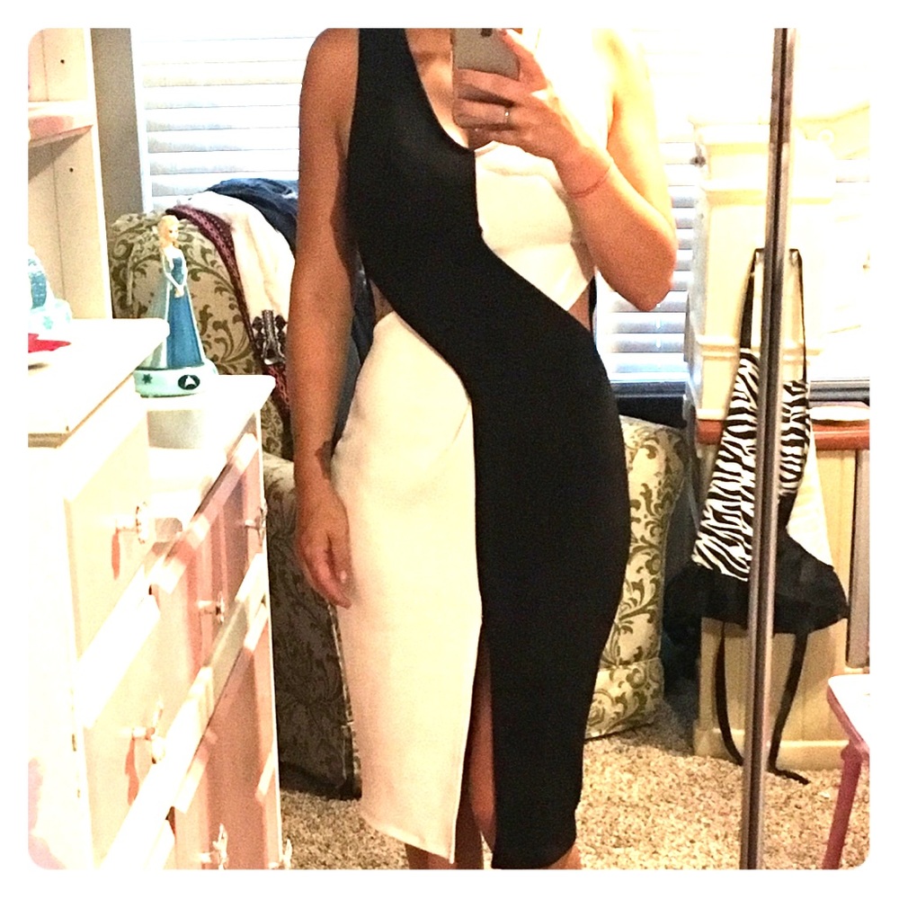 Black and white dress